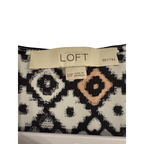 Loft Women's Petite XS Boho Colorful Abstract Print Racerback Tank Top Beach - Picture 5 of 9